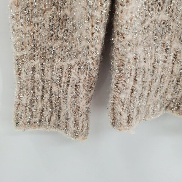 Jennifer Lopez Womens Pink Sparkle Sweater Size XS Long Sleeve Crew Neck - Picture 3 of 10